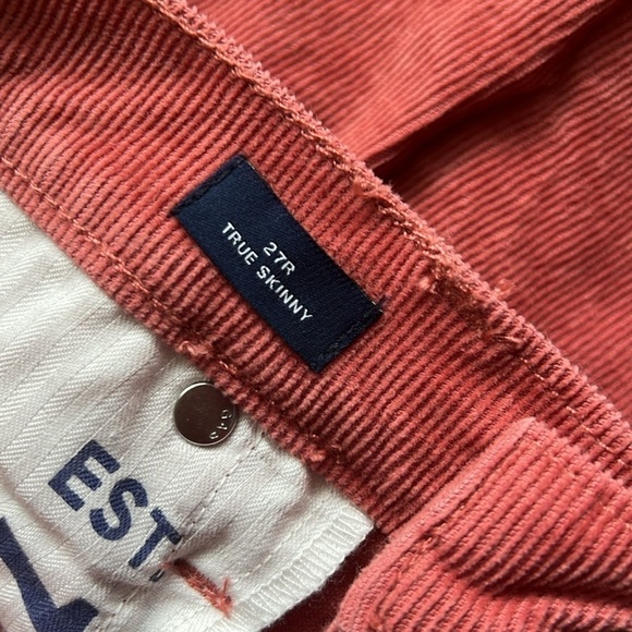 Gap Denim Coral Corduroy Pants Size 27 - Picture 3 of 8